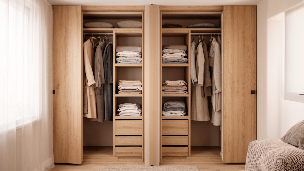 Szafa dwustronna zamiast ściany